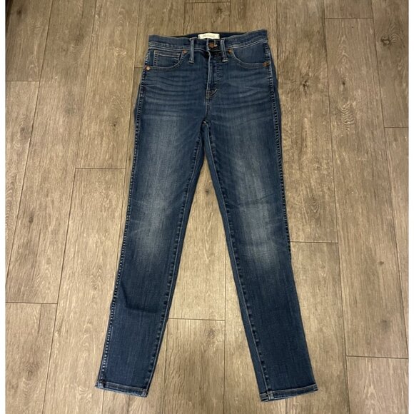 Madewell Womens Dark Wash 10" High Rise Skinny Denim Jeans Size 27 - Picture 1 of 8